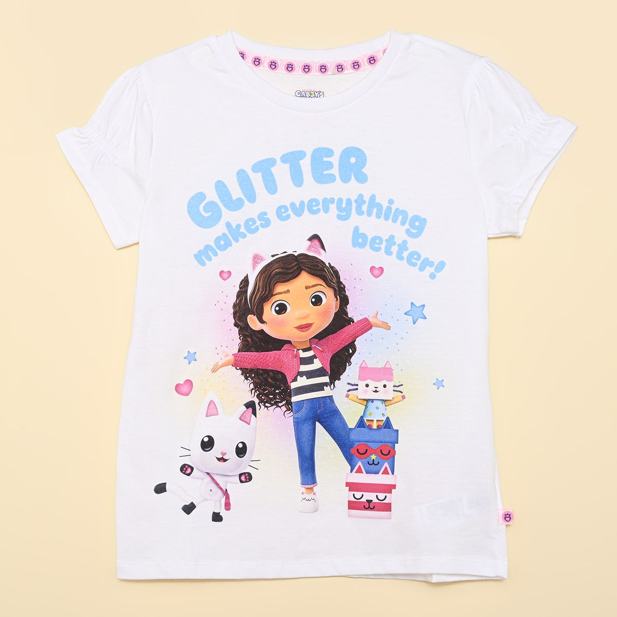 GABBYS DOLLHOUSE - Camiseta para Niña Manga corta de Algodón Gabby'S Doll House