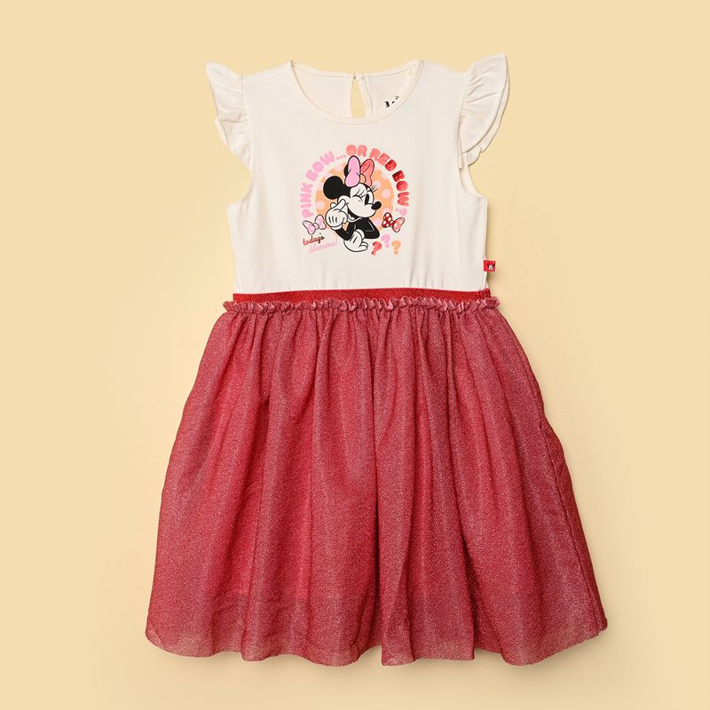 MINNIE - Vestido para Niña Manga corta de Algodón Minnie