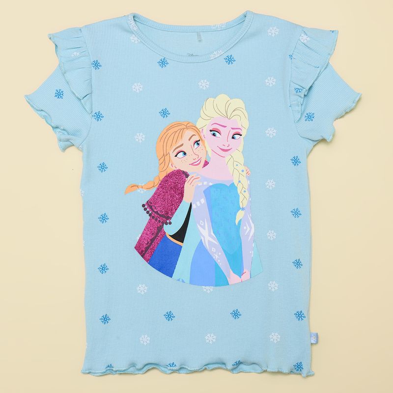 DISNEY - Camiseta para Niña Manga corta de Algodón Frozen