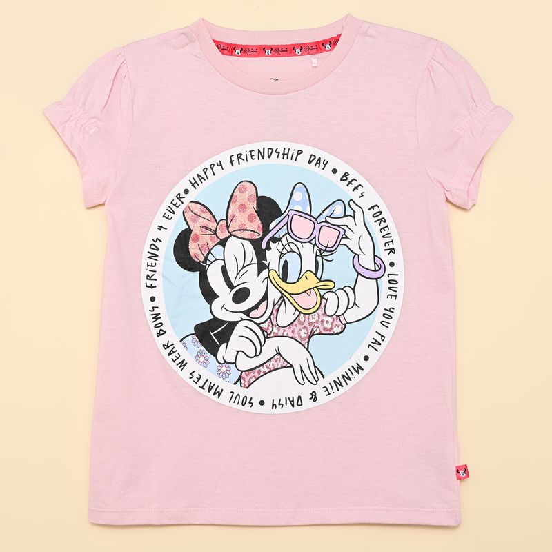 MINNIE - Camiseta para Niña Manga corta de Algodón Minnie