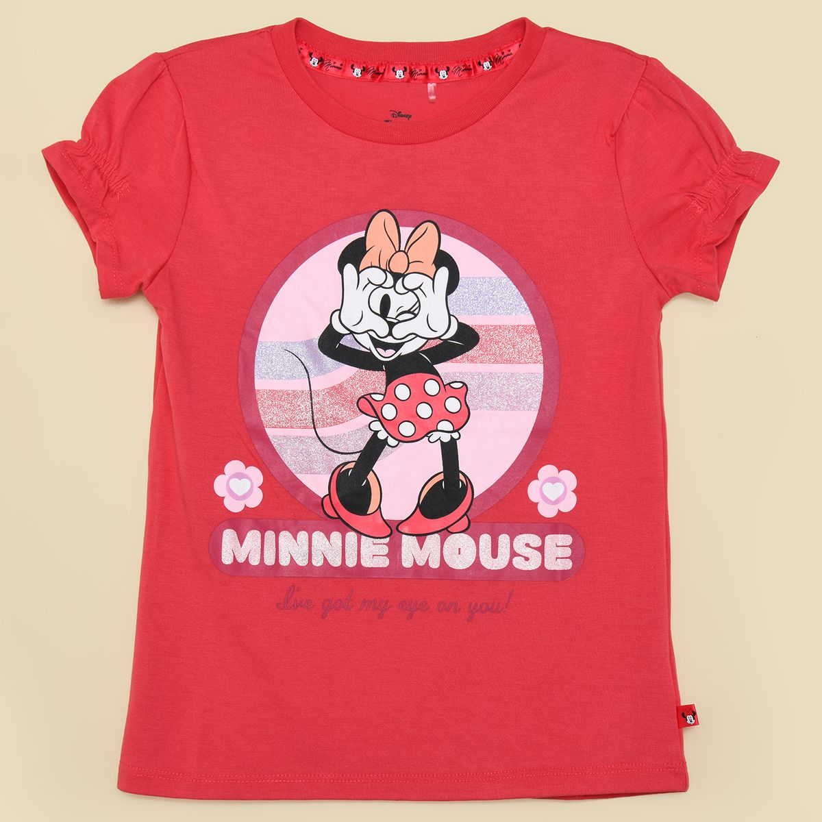 MINNIE - Camiseta para Niña Manga corta de Algodón Minnie