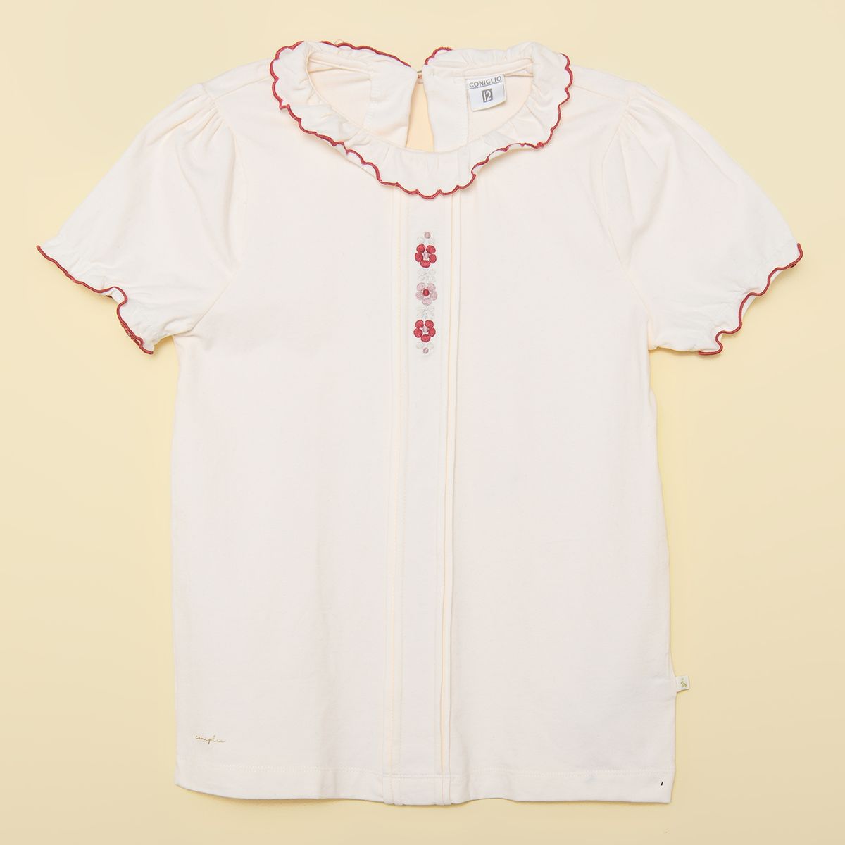 CONIGLIO - Camiseta para Niña Manga corta de Algodón Coniglio