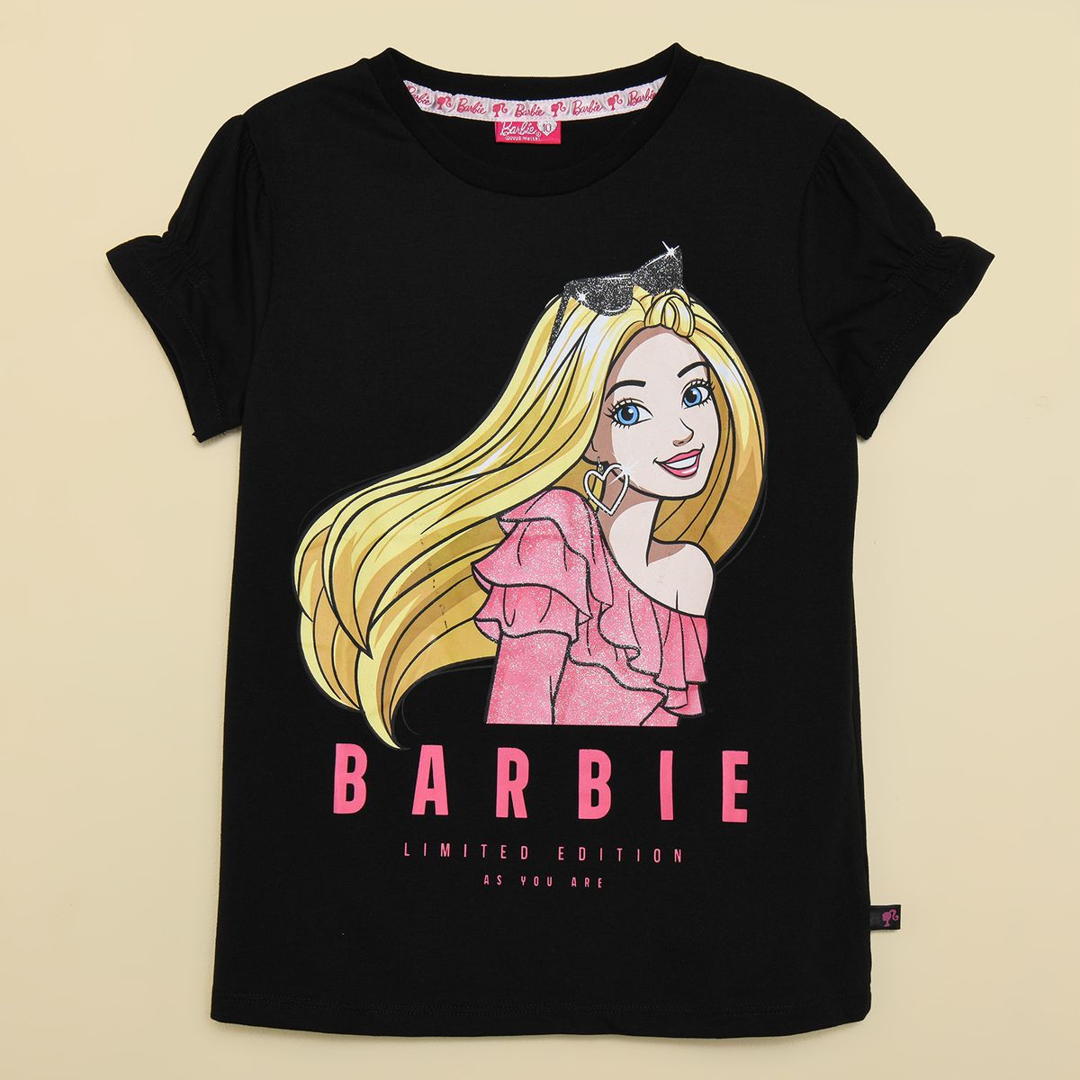 BARBIE - Camiseta para Niña Manga corta de Algodón Barbie