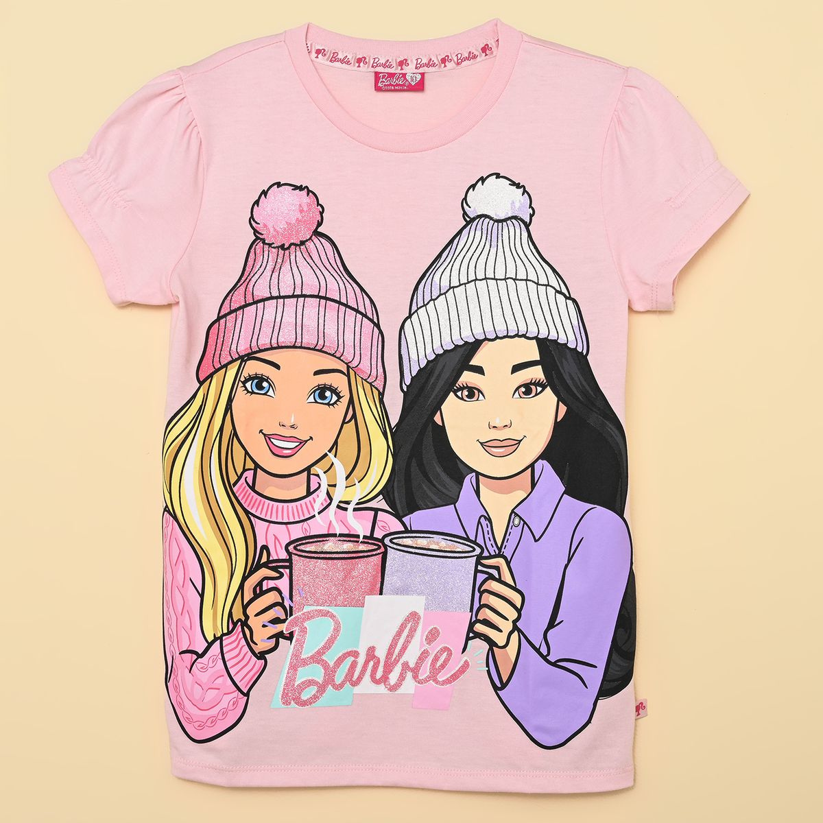 BARBIE - Camiseta para Niña Manga corta de Algodón Barbie