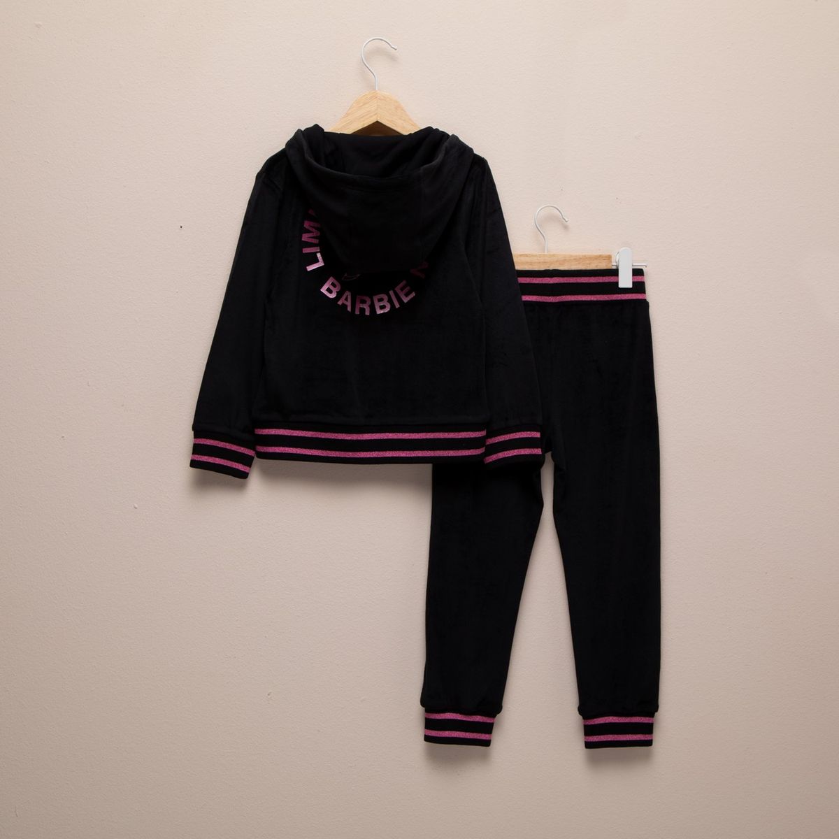 BARBIE - Set Saco con capucha + pantalón Jogger para Niña en Poliéster Barbie