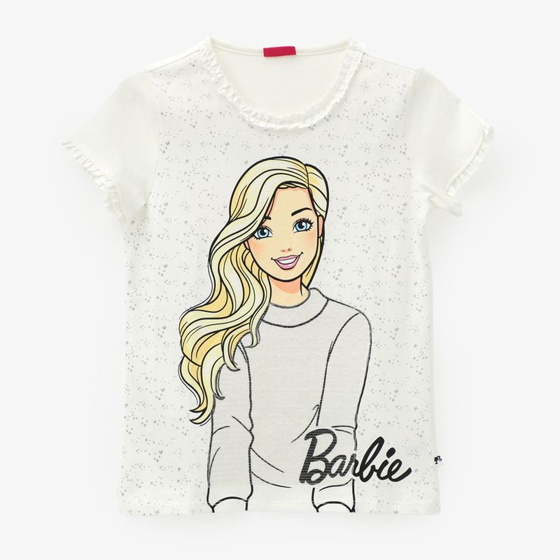 BARBIE - Camiseta para Niña Manga corta de Algodón Barbie