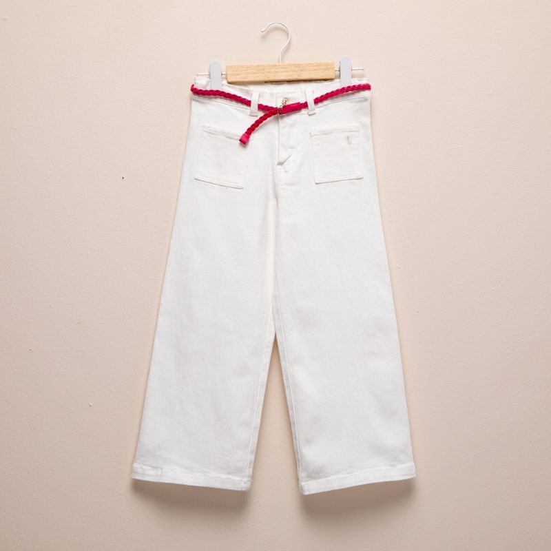 CONIGLIO - Jean para Niña Con accesorio Wide de Algodón Coniglio
