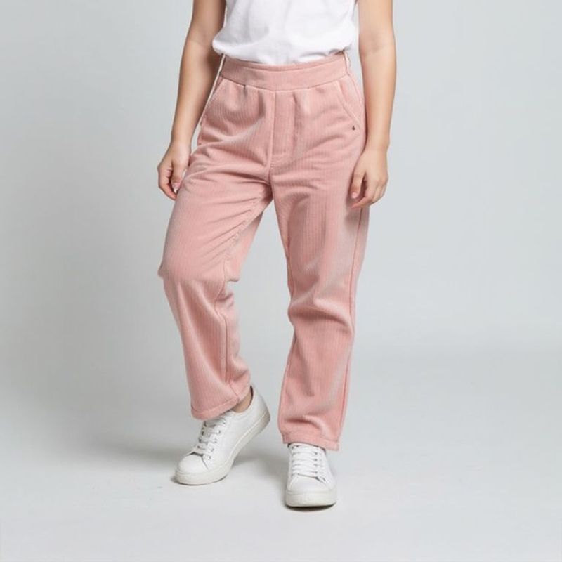 CONIGLIO - Pantalón para Niña Cintura elásticada Wide de Algodón Coniglio