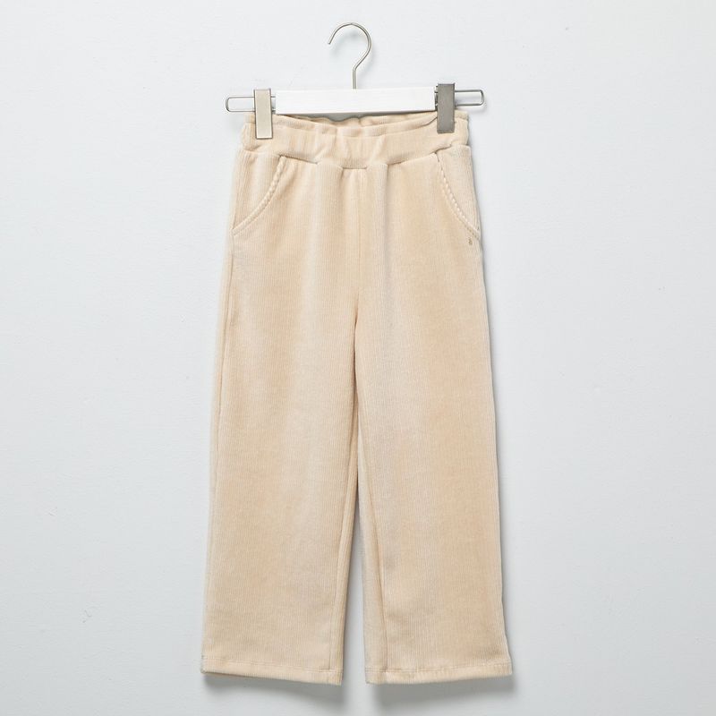 CONIGLIO - Pantalón para Niña Cintura elásticada Wide de Algodón Coniglio