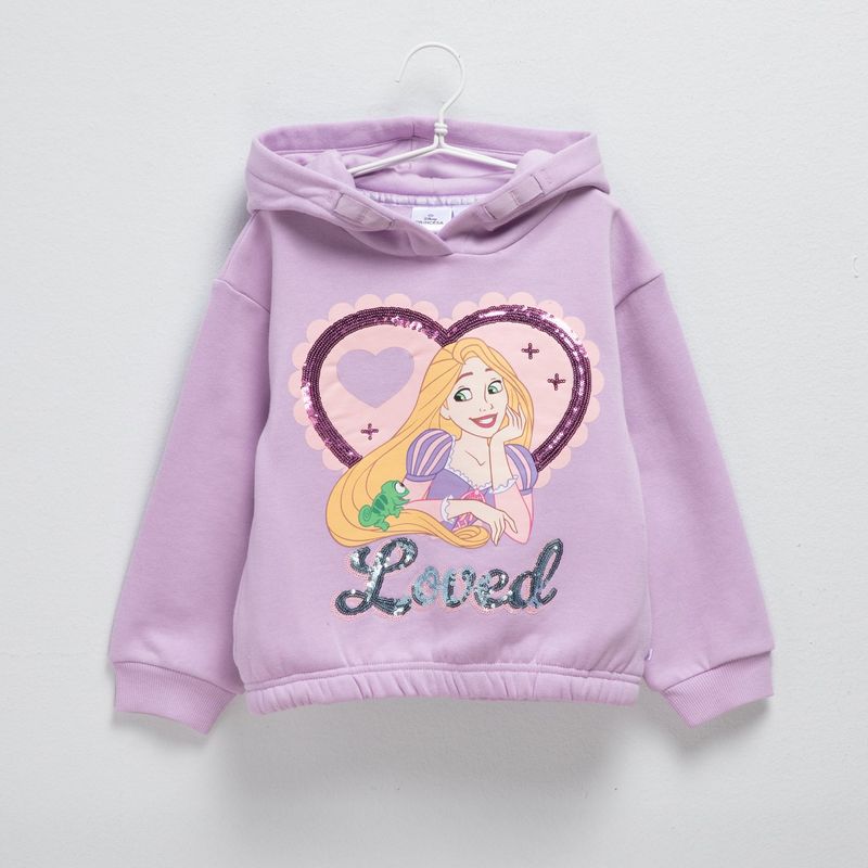 PRINCESS - Saco para Niña con Estampado Con capucha Princesas de Algodón Princess