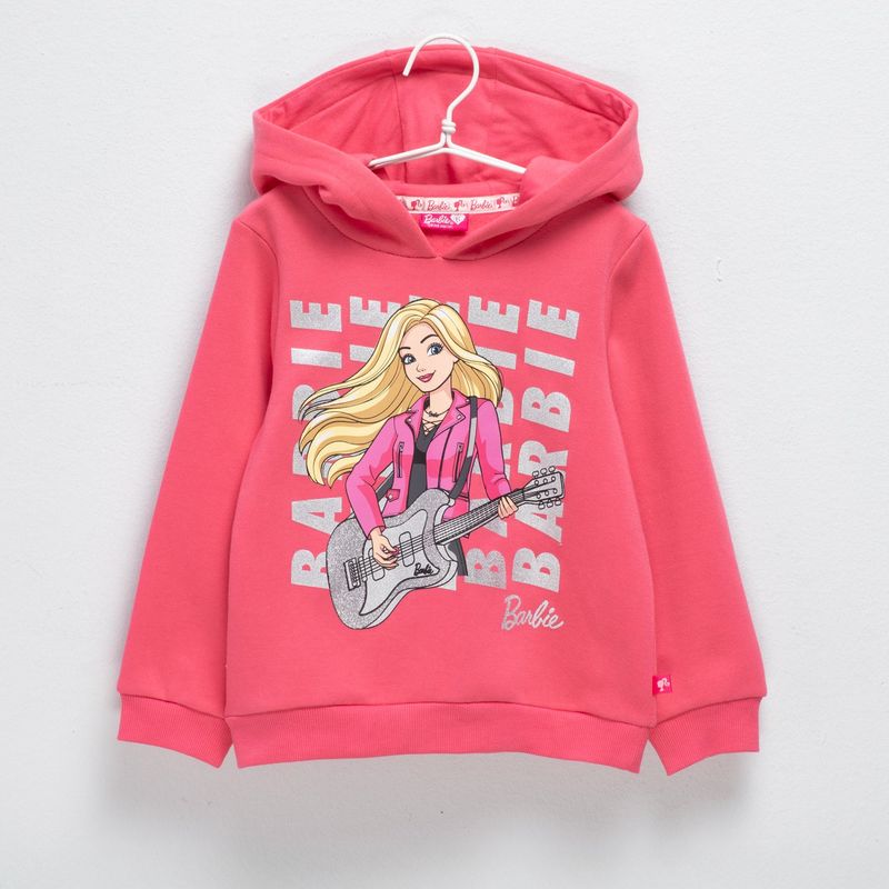 BARBIE - Saco para Niña con Estampado Con capucha de Algodón Barbie