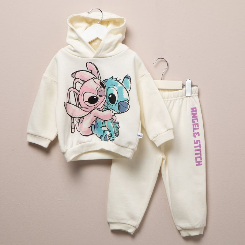 LILO & STITCH - Set Saco con capucha + Jogger para Bebé niña Lilo & Stitch de Algodón 