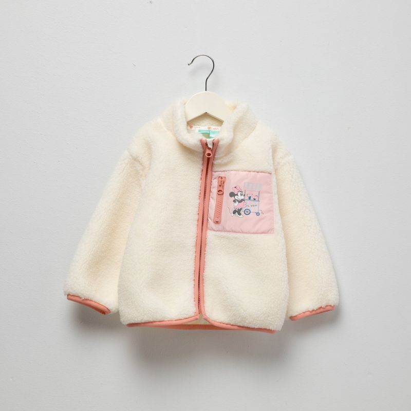 MINNIE - Saco para Bebé niña Efecto pelo Con cuello Minnie