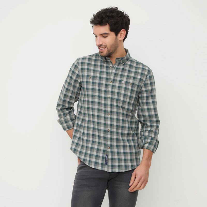 UNIVERSITY CLUB - Camisa Hombre Manga larga de Algodón University Club
