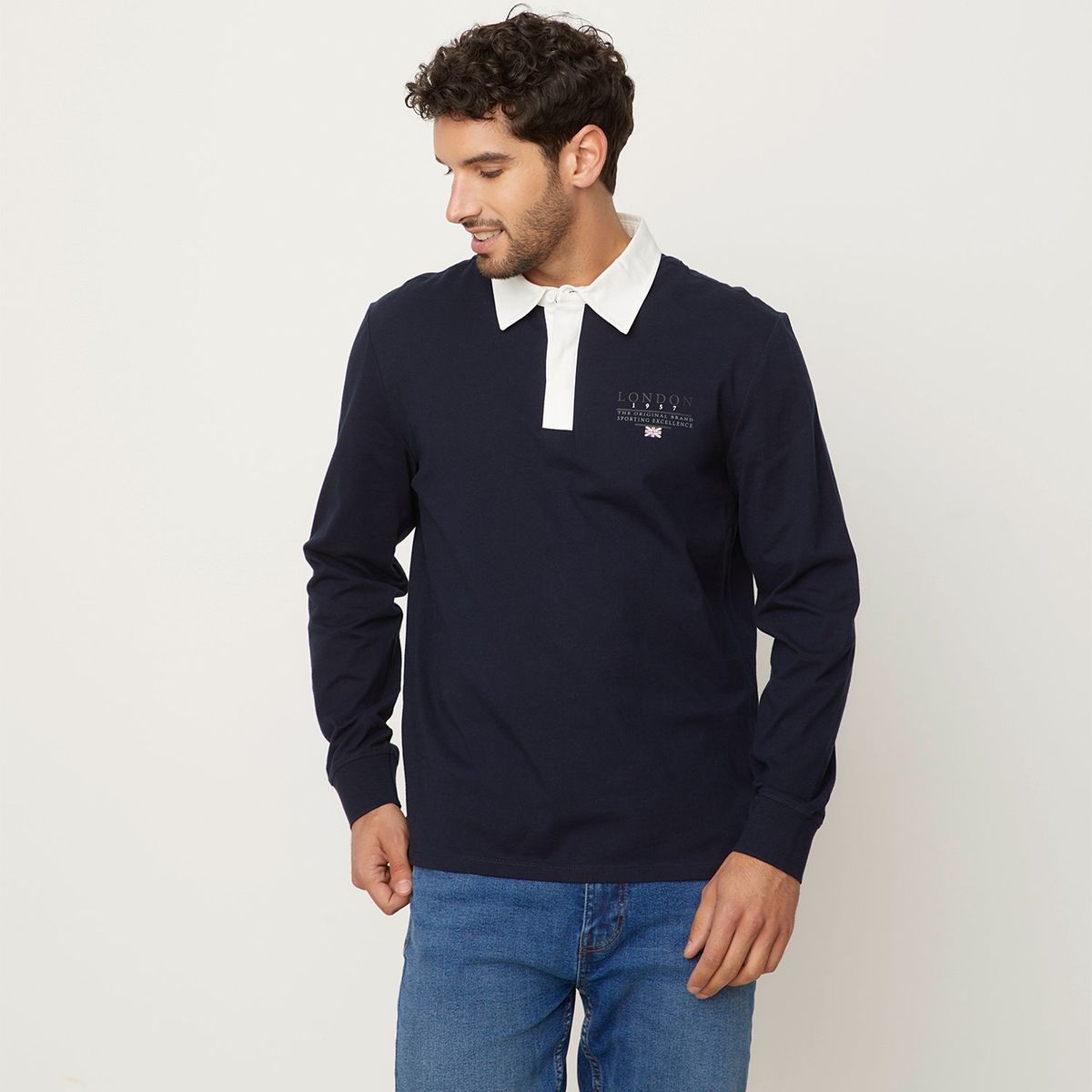 UNIVERSITY CLUB - Camiseta polo Hombre Manga larga de Algodón University Club