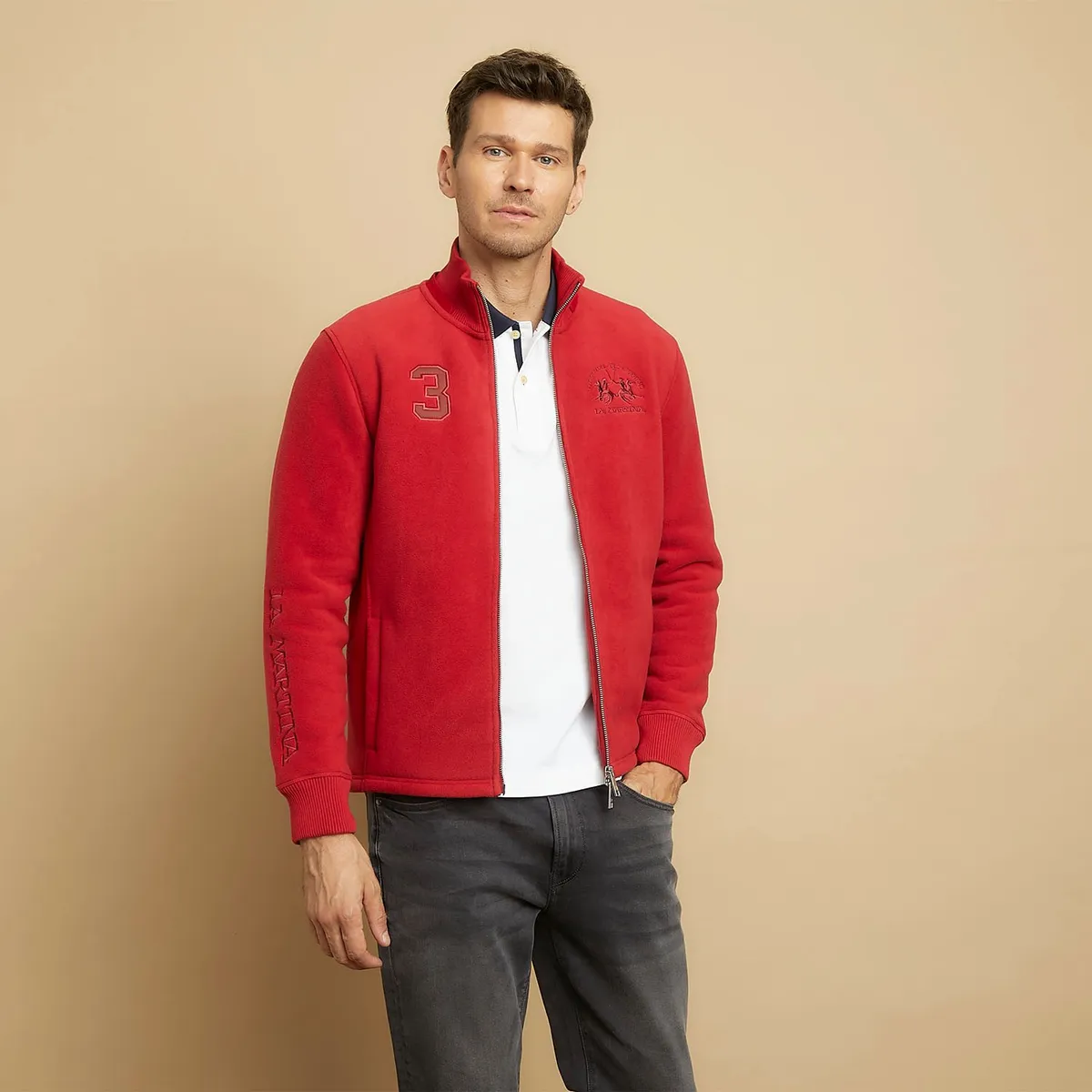 LA MARTINA - Saco Polar Hombre con Bordado La Martina
