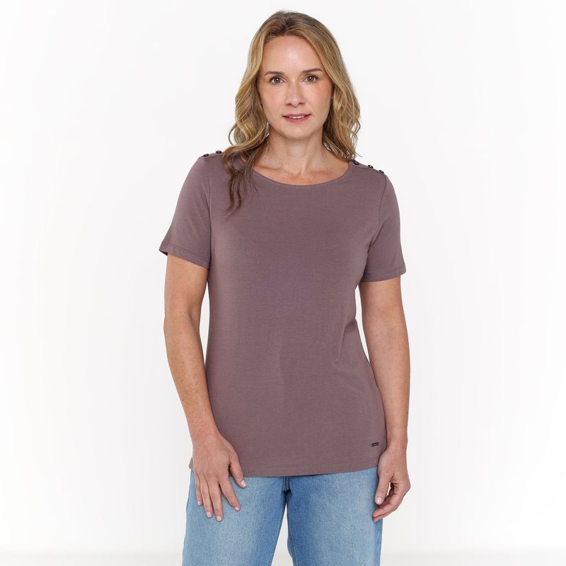 NEWPORT - Blusa Mujer Manga corta de Algodón Newport