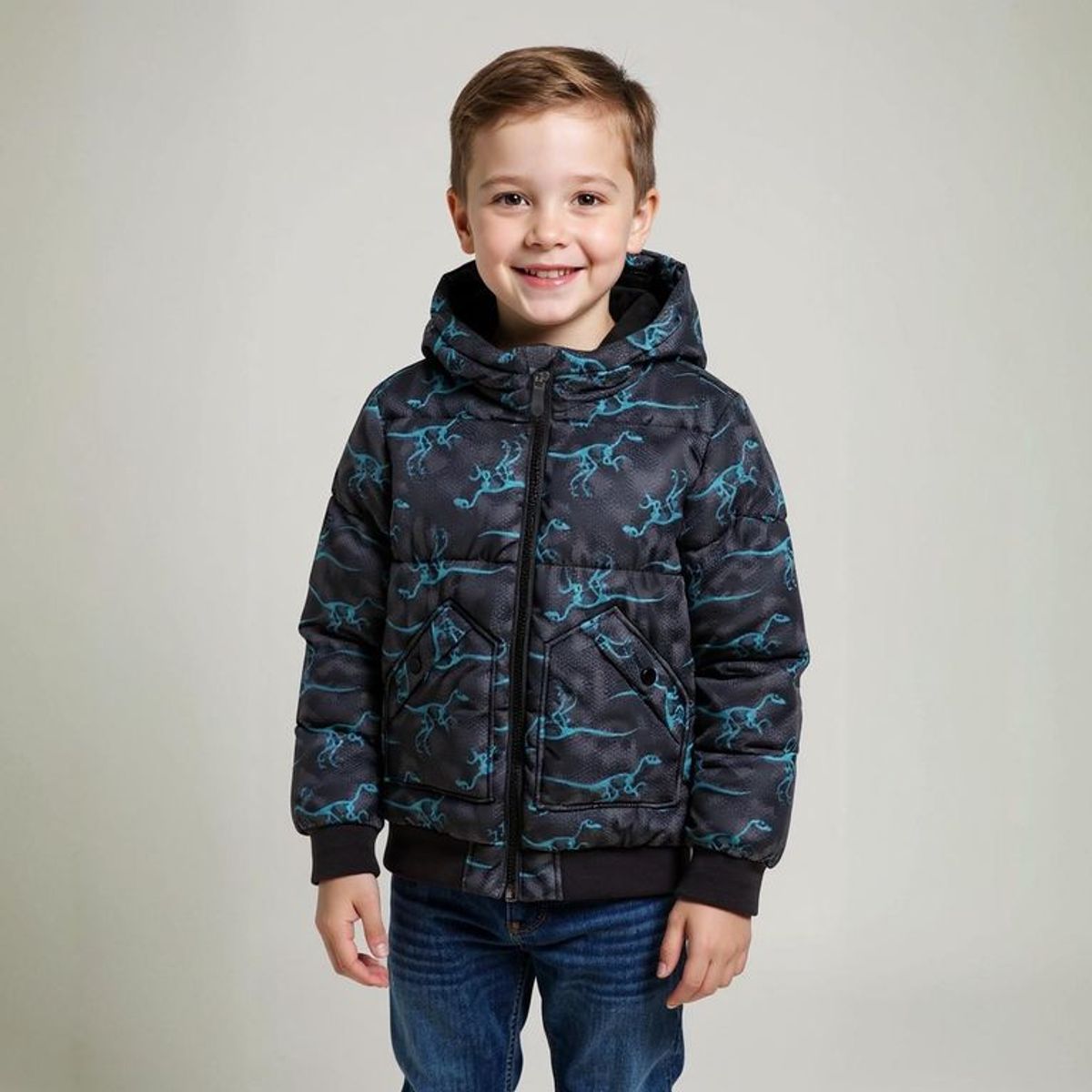 YAMP - Chaqueta Con capucha Para Niño Acolchado Yamp