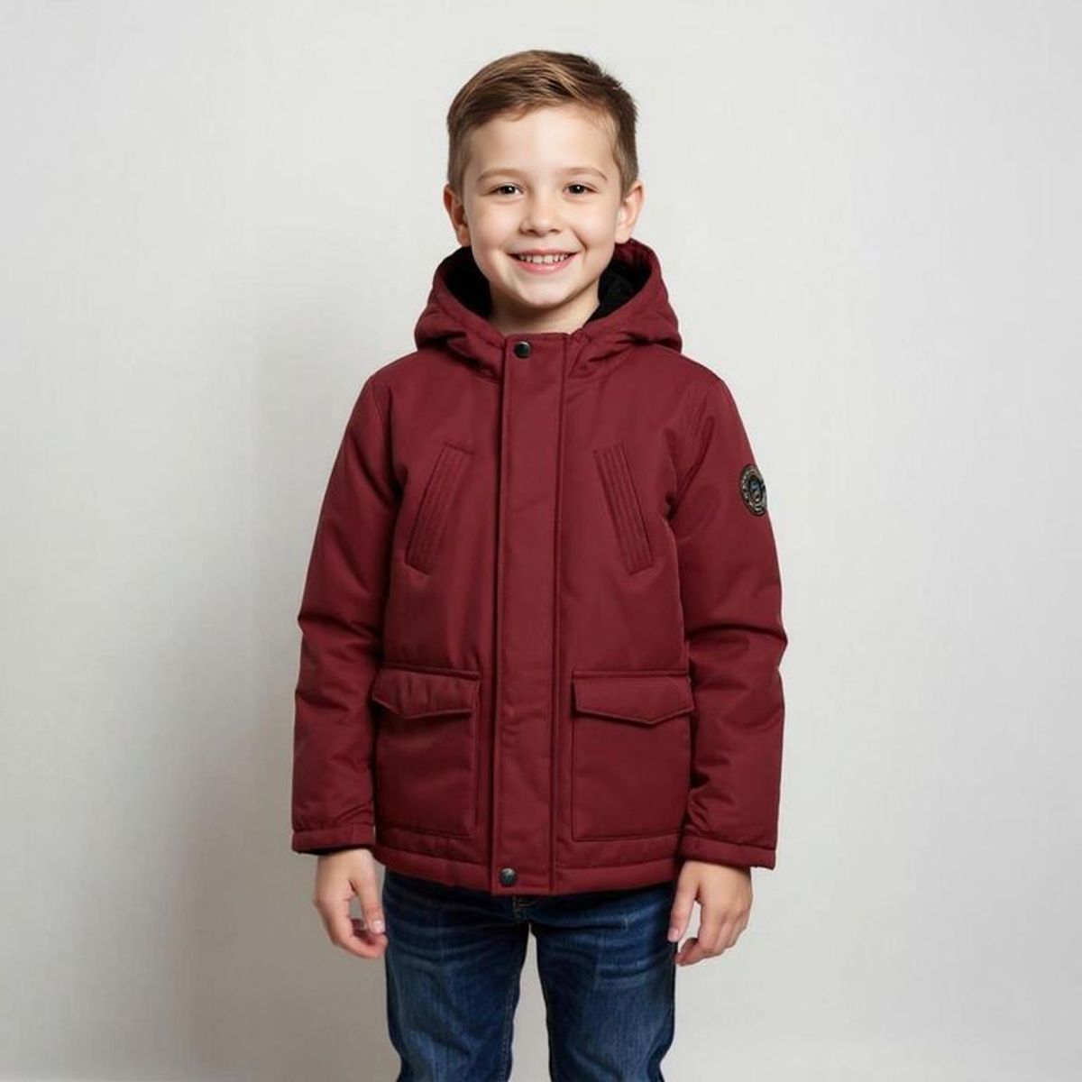 YAMP - Chaqueta Con capucha para Niño Acolchado Yamp
