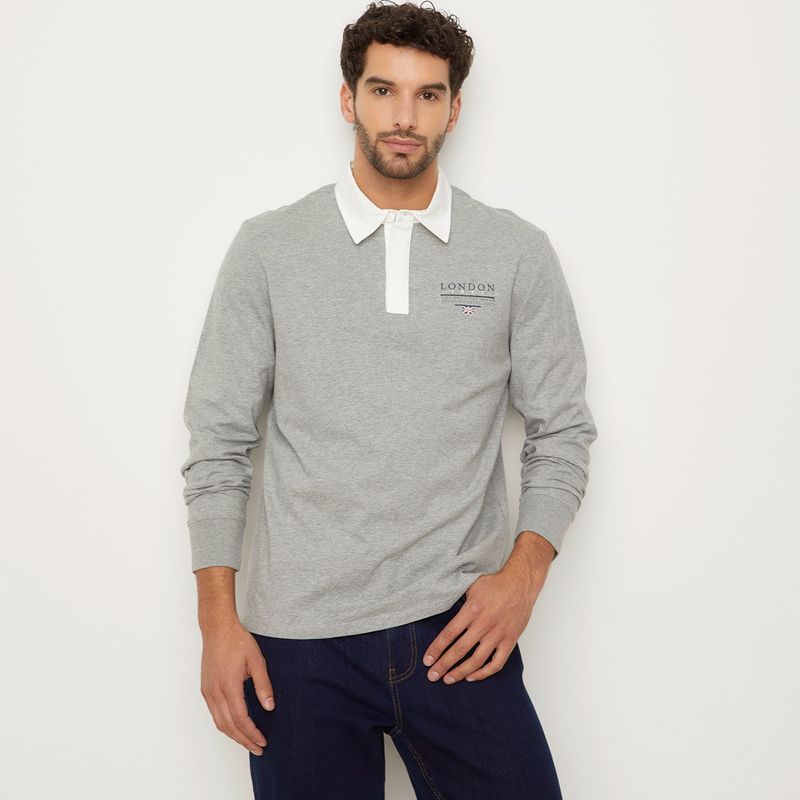 UNIVERSITY CLUB - Camiseta polo Hombre Manga larga de Algodón University Club