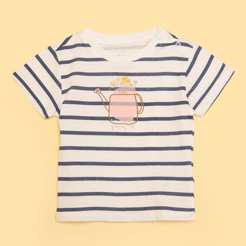 YAMP - Camiseta Bebé niña con Estampado Manga corta Algodón Yamp