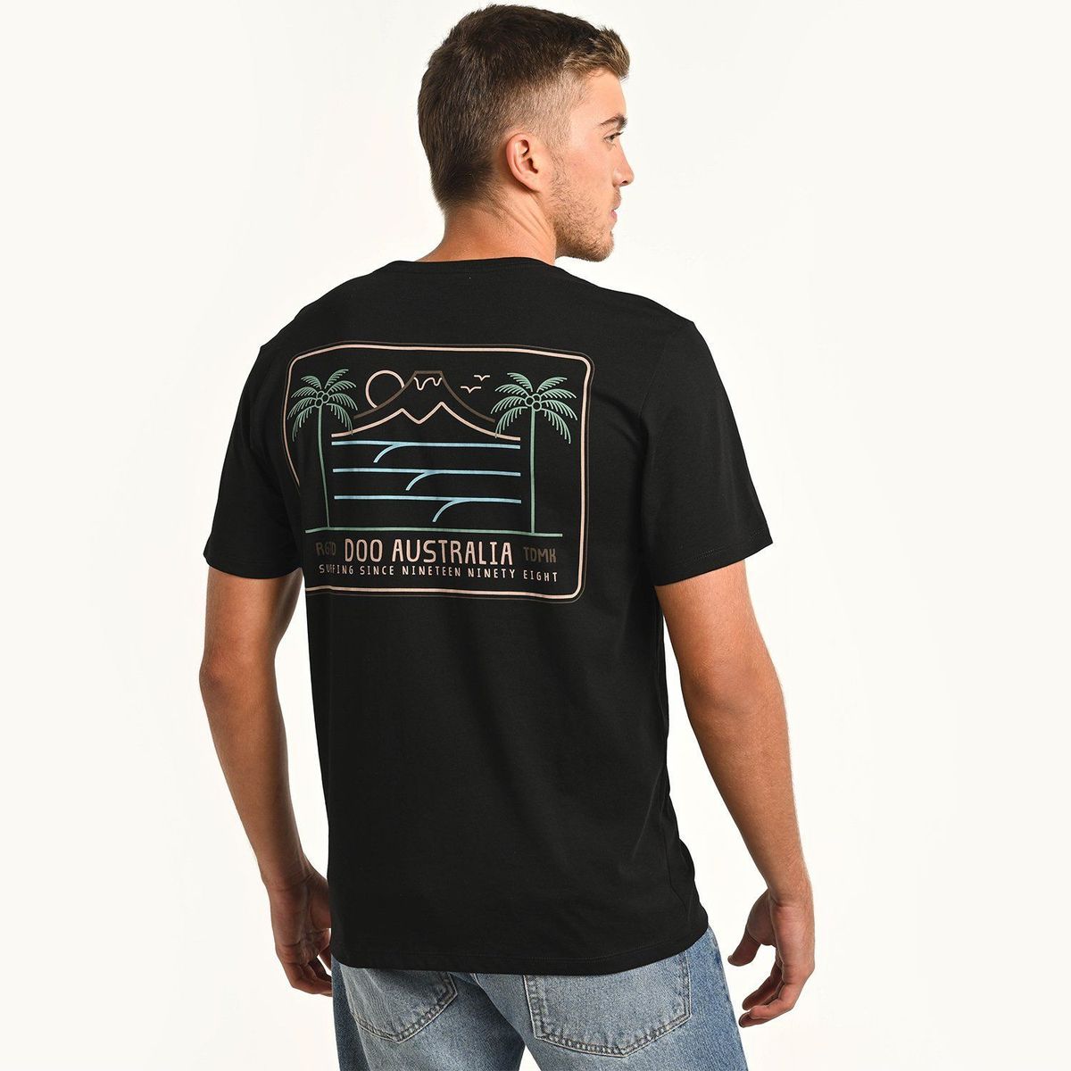 DOO AUSTRALIA - Camiseta Hombre Manga corta con Logo de Algodón Doo Australia