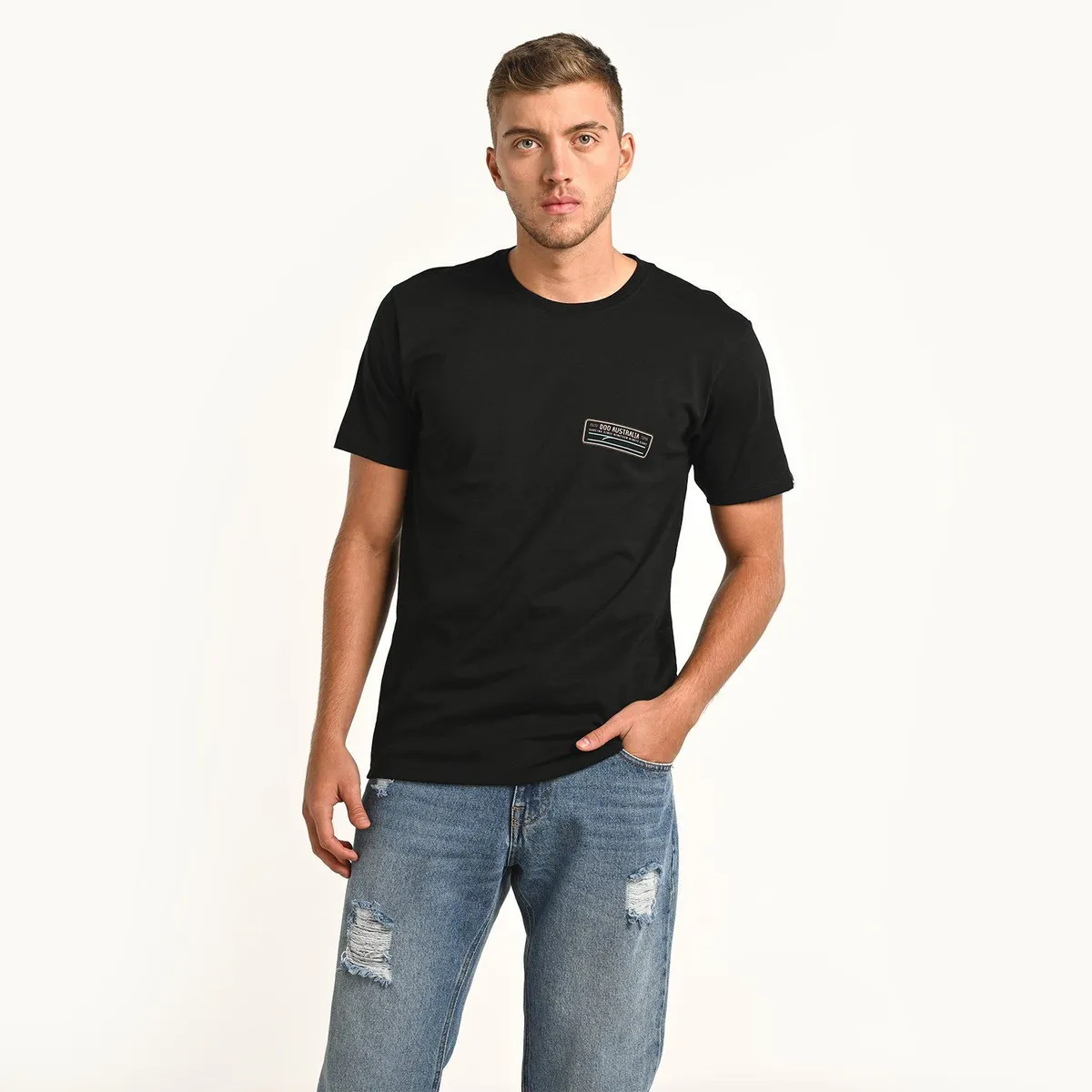 DOO AUSTRALIA - Camiseta Hombre Manga corta con Logo de Algodón Doo Australia