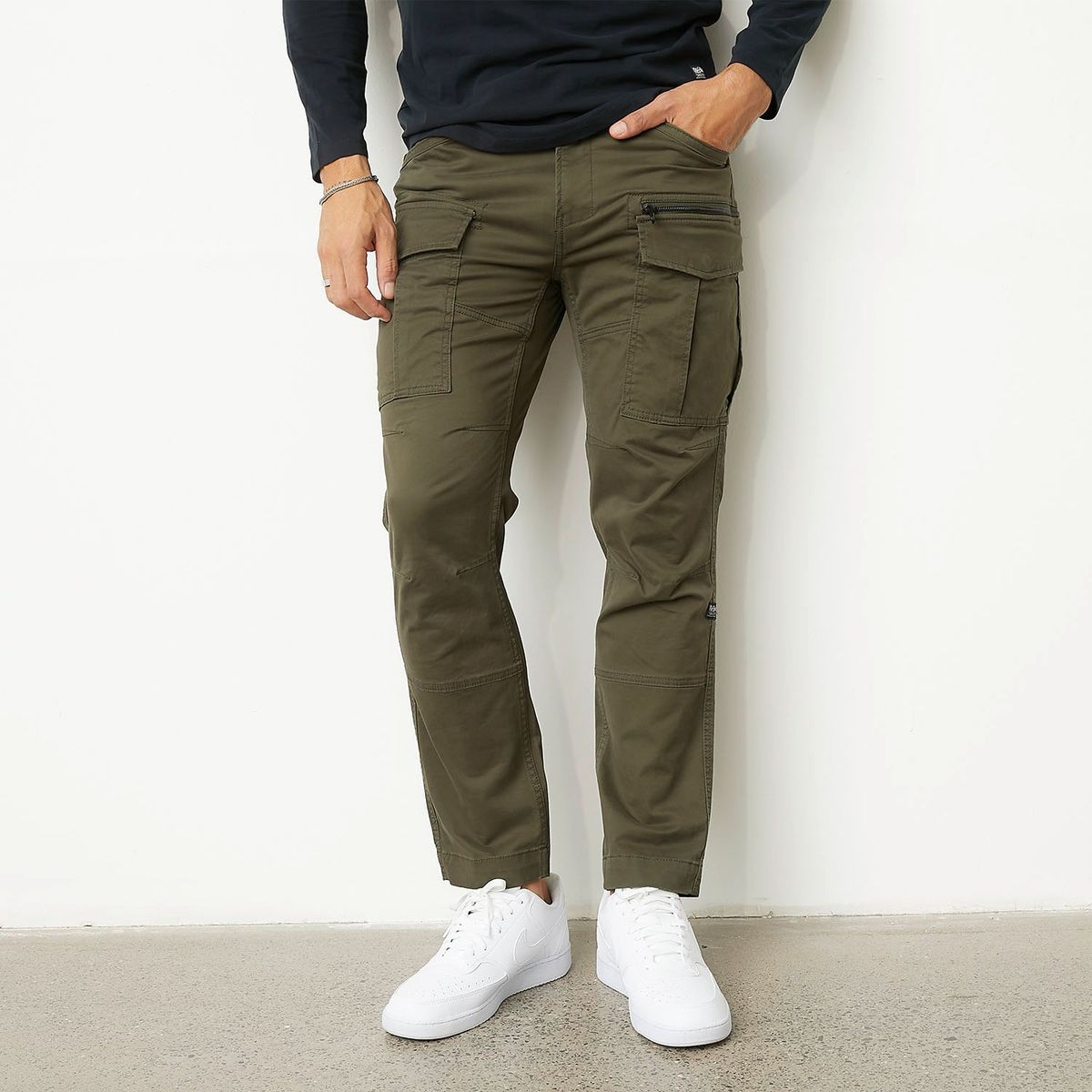 MOSSIMO - Pantalón Cargo Hombre Slim de Algodón Mossimo