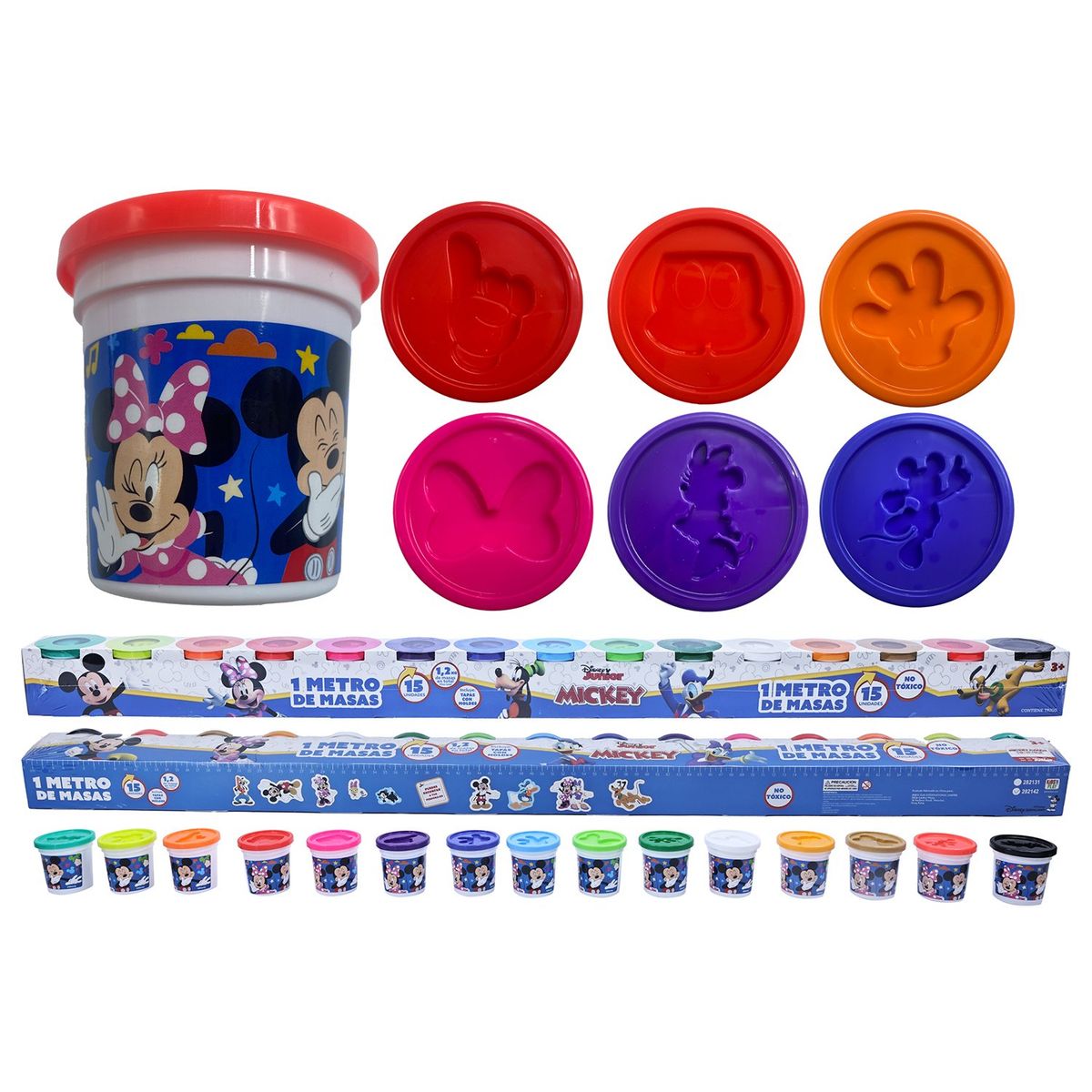 KIDS N PLAY - Plastilina para niños Kids'N Play Mickey Mouse Disney: Set 15 vasos de arte y manualidades para niños