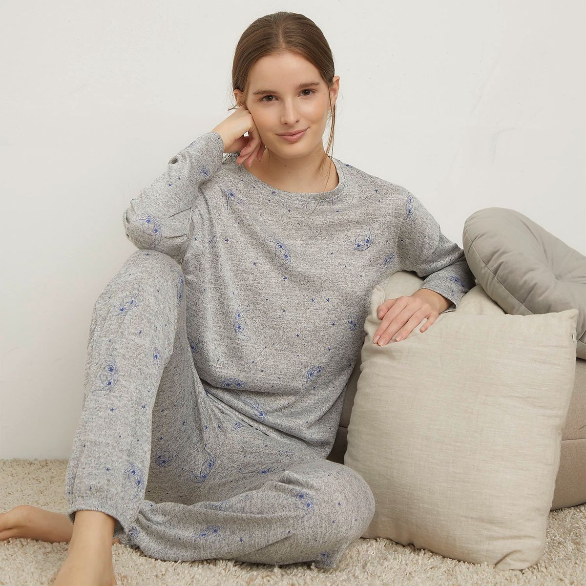 DISNEY - Pijama completa con pantalón Mujer Largo Manga larga Disney