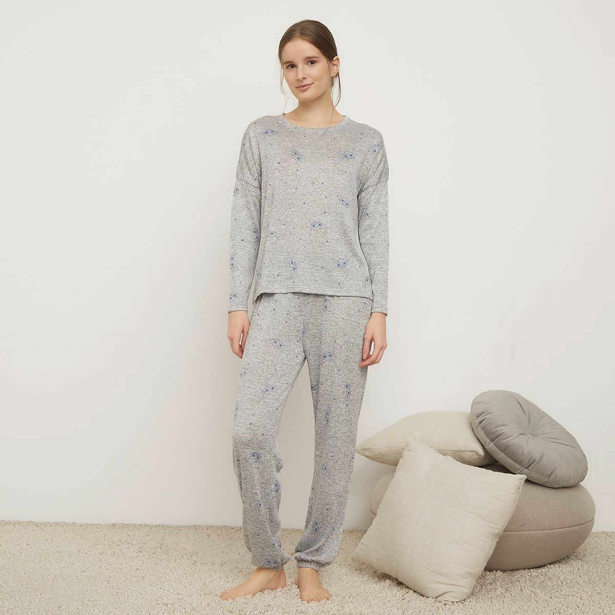 DISNEY - Pijama completa con pantalón Mujer Largo Manga larga Disney