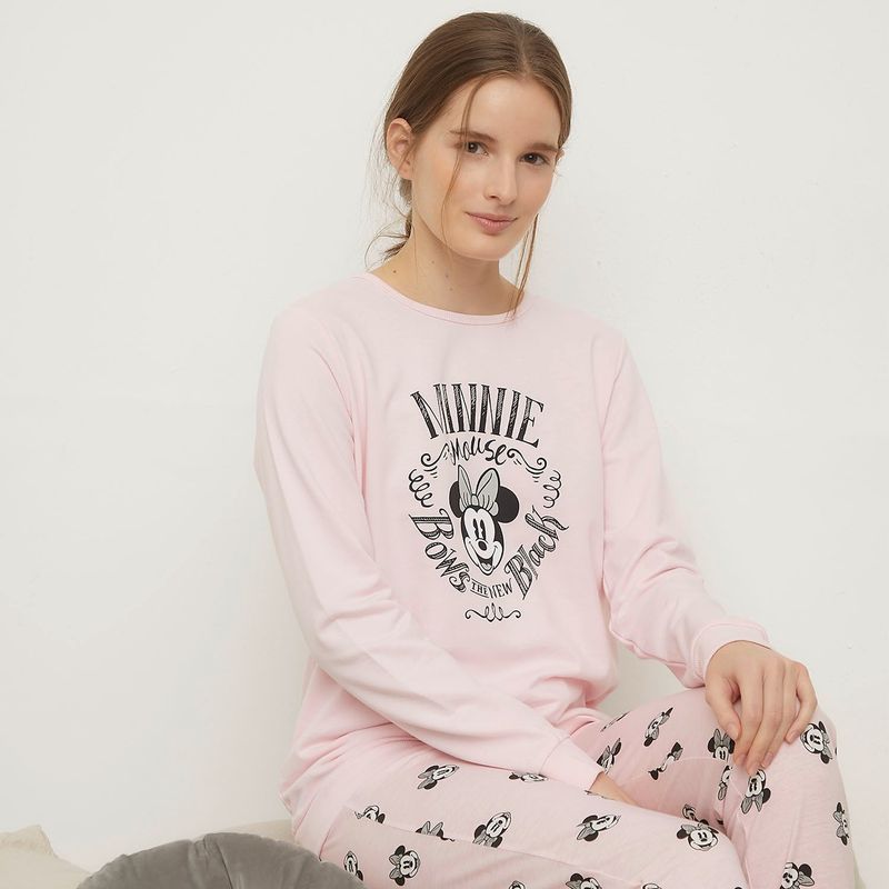 DISNEY - Pijama completa con pantalón Mujer Largo Manga larga Disney