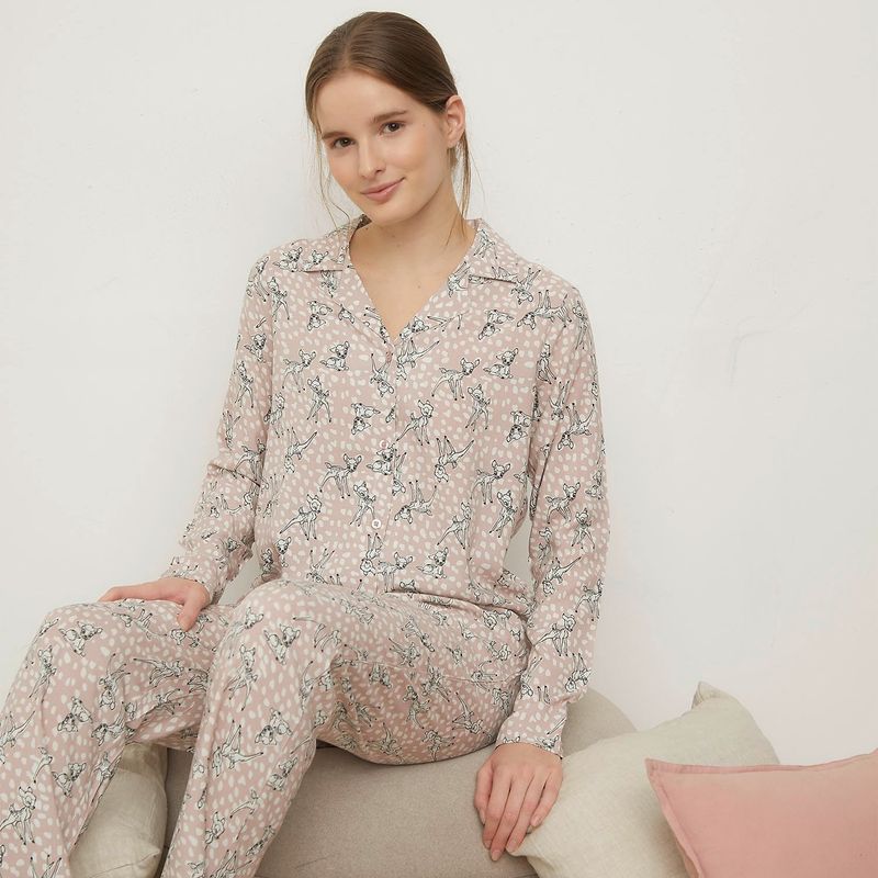 DISNEY - Pijama completa con pantalón Mujer Largo Manga larga Disney