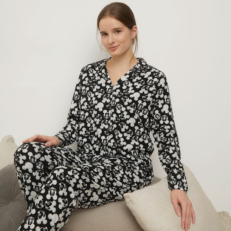 DISNEY - Pijama completa con pantalón Mujer Largo Manga larga Disney
