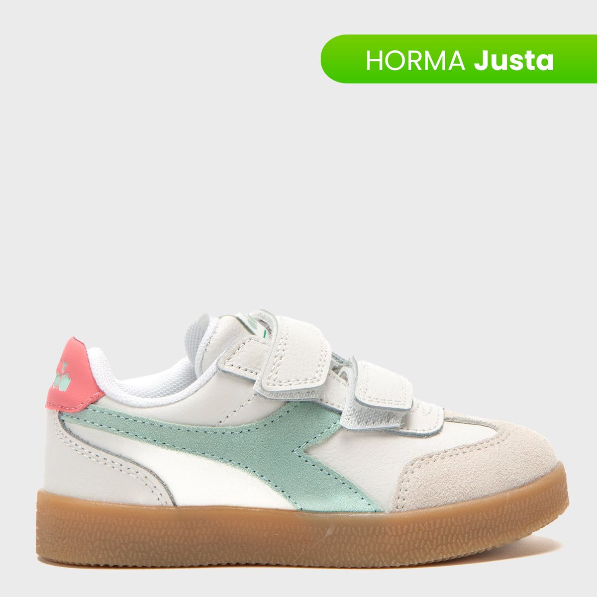 DIADORA - Tenis moda Diadora Bamtelo I Niña con Velcro Blancos Horma Justa 