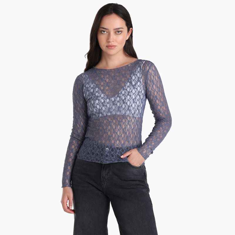 DENIMLAB - Camiseta Mujer Manga larga Denimlab