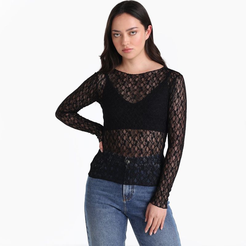 DENIMLAB - Camiseta Mujer Manga larga Denimlab