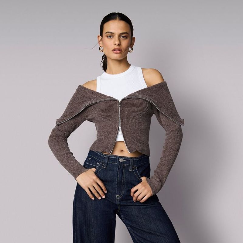 SYBILLA - Saco Mujer Crop Sybilla