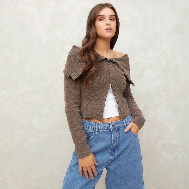SYBILLA - Saco Mujer Crop Sybilla