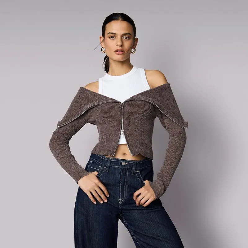 SYBILLA - Saco Mujer Crop Sybilla