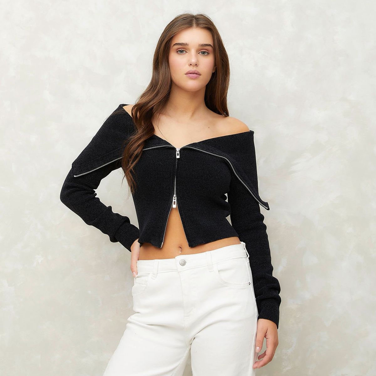SYBILLA - Saco Mujer Crop Sybilla