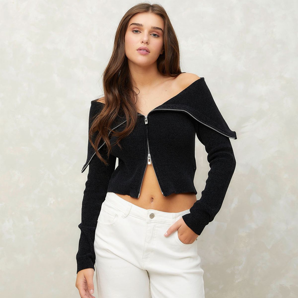 SYBILLA - Saco Mujer Crop Sybilla