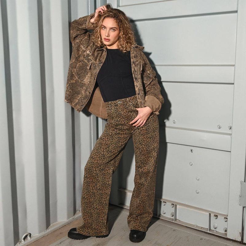 SYBILLA - Jean Wide leg Mujer Tiro medio Sybilla