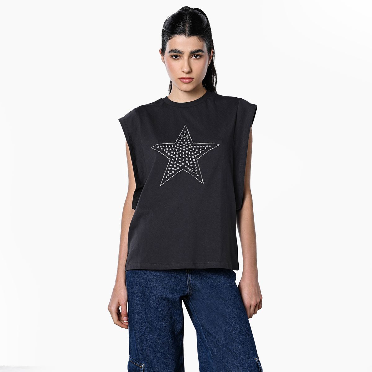 DENIMLAB - Camiseta Mujer Sin mangas Denimlab