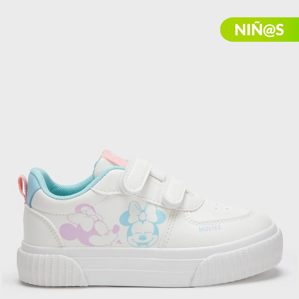 MINNIE - Tenis L Mood I Minnie Mouse Disney Niña con Velcro
