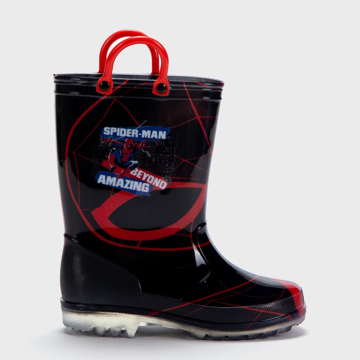 MARVEL - Botas de lluvia con luces L Rain K SP Spider-Man Marvel Niño Negro