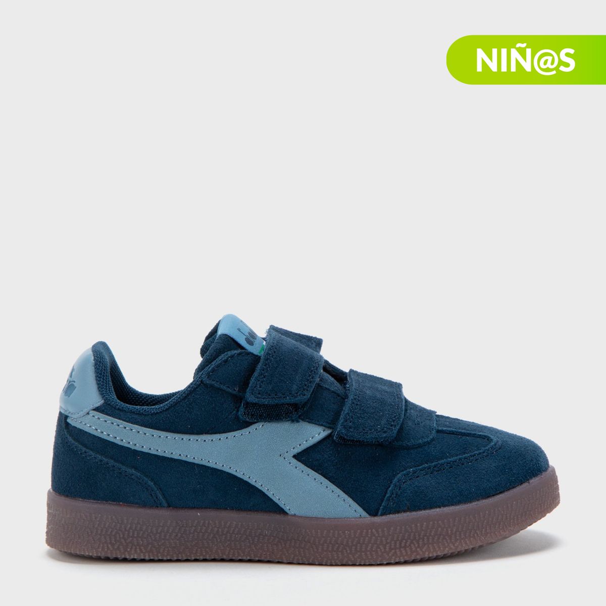 DIADORA - Tenis moda Diadora Bamtelo K Niño con Velcro Horma Justa 