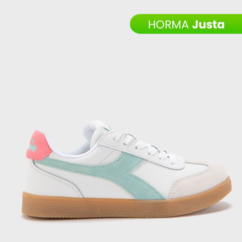 DIADORA - Tenis moda Diadora Bamtelo J Niña Blancos Horma Justa 