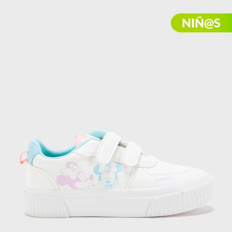 MINNIE - Tenis L Mood K Minnie Mouse Disney Niña con Velcro