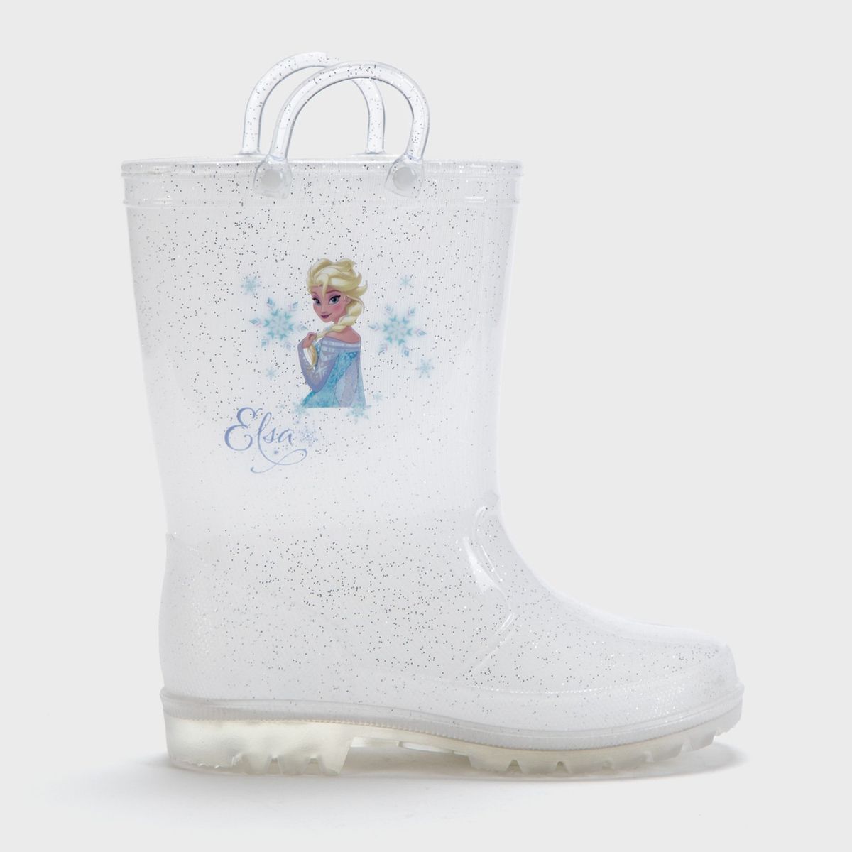 DISNEY - Botas de lluvia con luces L Rain I FR Elsa Frozen Disney Niña Blanco